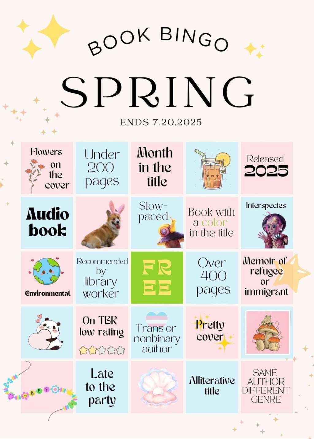 Spring 2025 Book&nbsp;Bingo